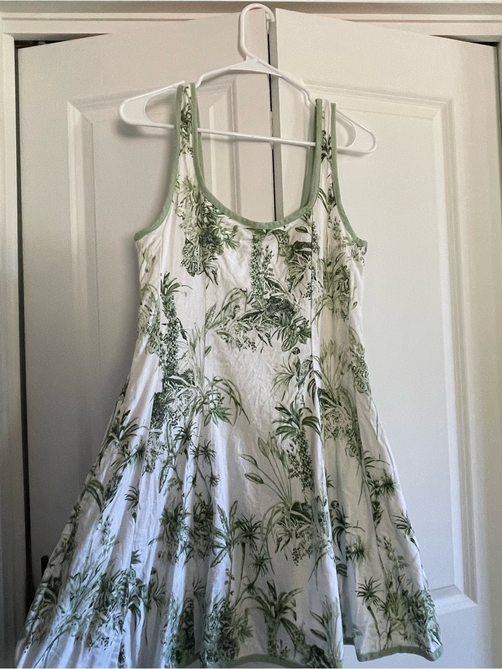 White & Green Floral Sundress